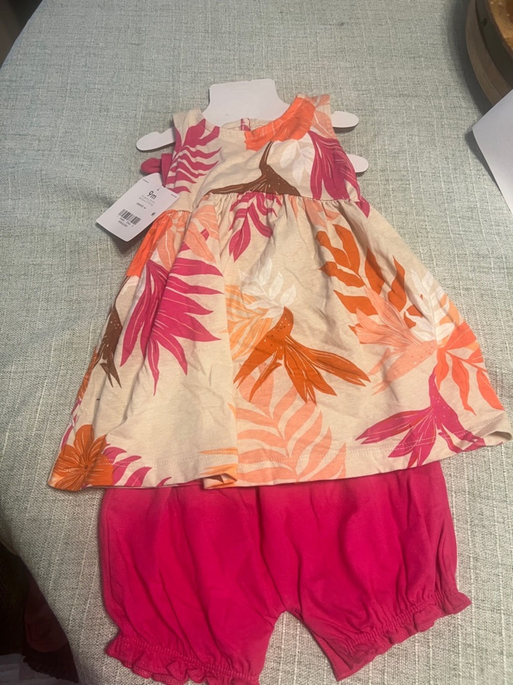 Carters Tropical Print Baby 2 piece Dress Set